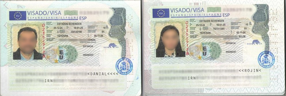 نمونه ویزای شینگن برای سفر به کشورهای اروپایی